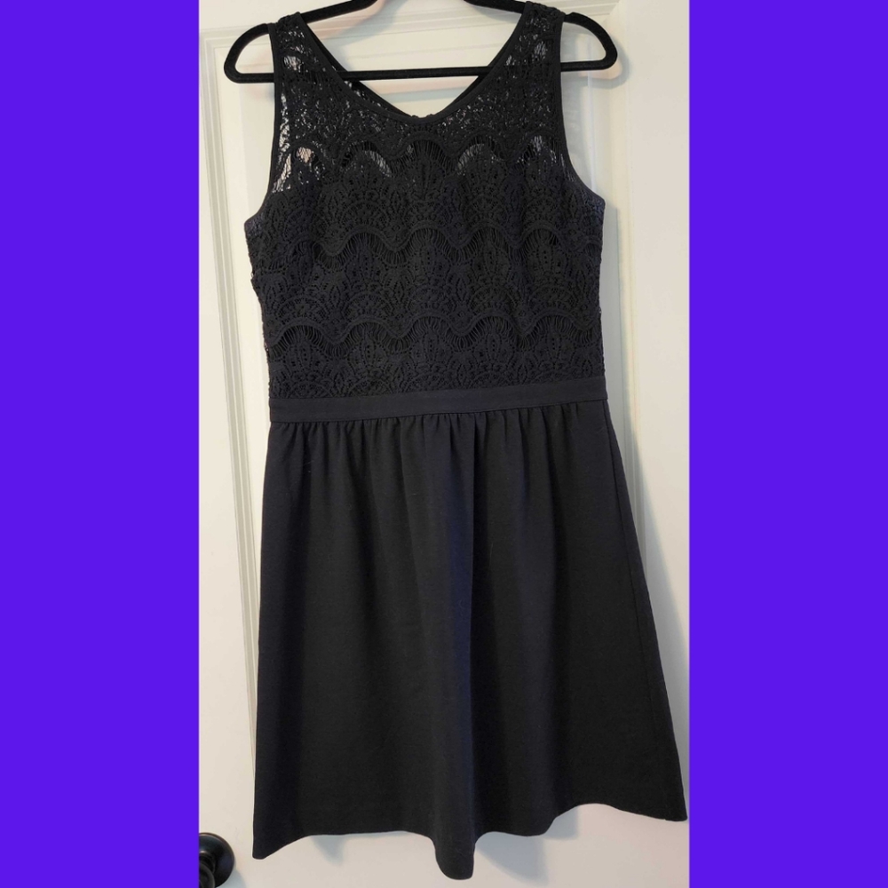 Rare! Black Lilly Pulitzer lace bodice dress